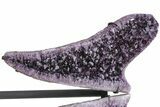 Deep-Purple Amethyst Wings on Metal Stand - Large Crystals #209260-8